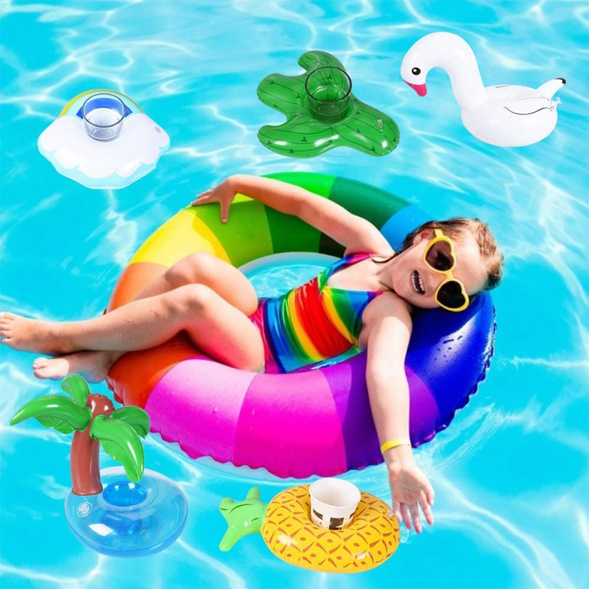 Posavasos Inflable Para Piscina Diseño Cactus - Imagen 3