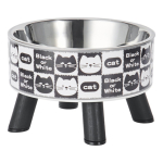 Plato Recipiente Para Mascotas Elevado De Acero Inoxidable - Imagen 5