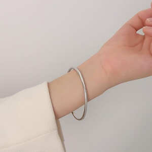 Brazalete Pulsera Acero Inoxidable Minimalista Dama, foto 11