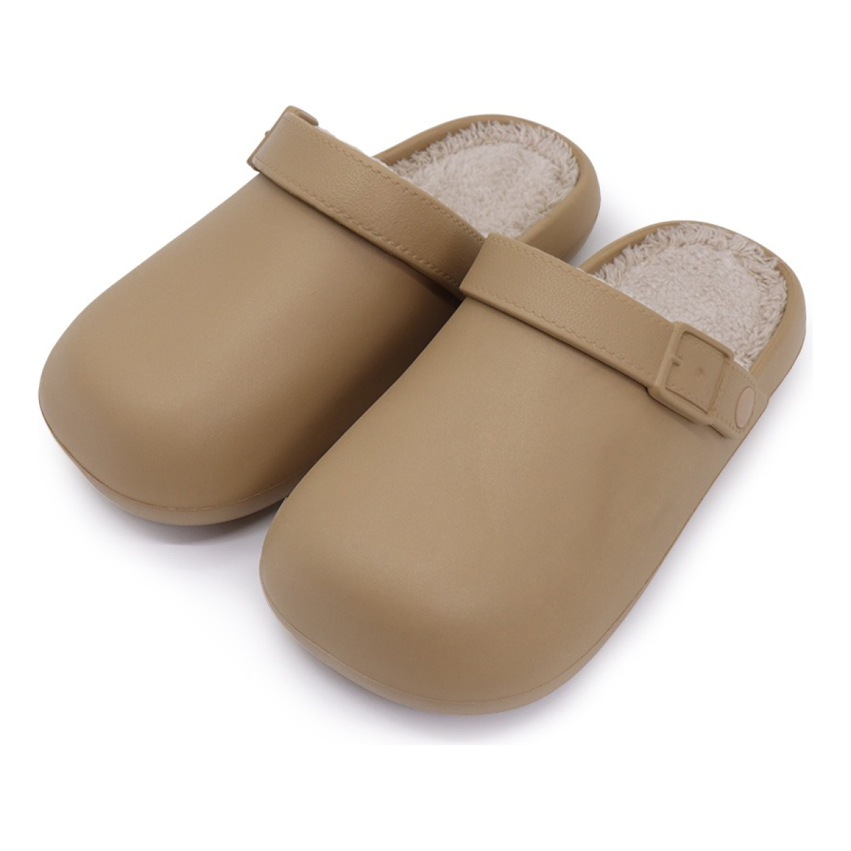Zapato Sueco Abierto Corderito Abrigado Para Dama - Imagen 1