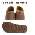 Sueco Con Plataforma Calzado De Abrigo En Gamuza Para Dama - Imagen 4