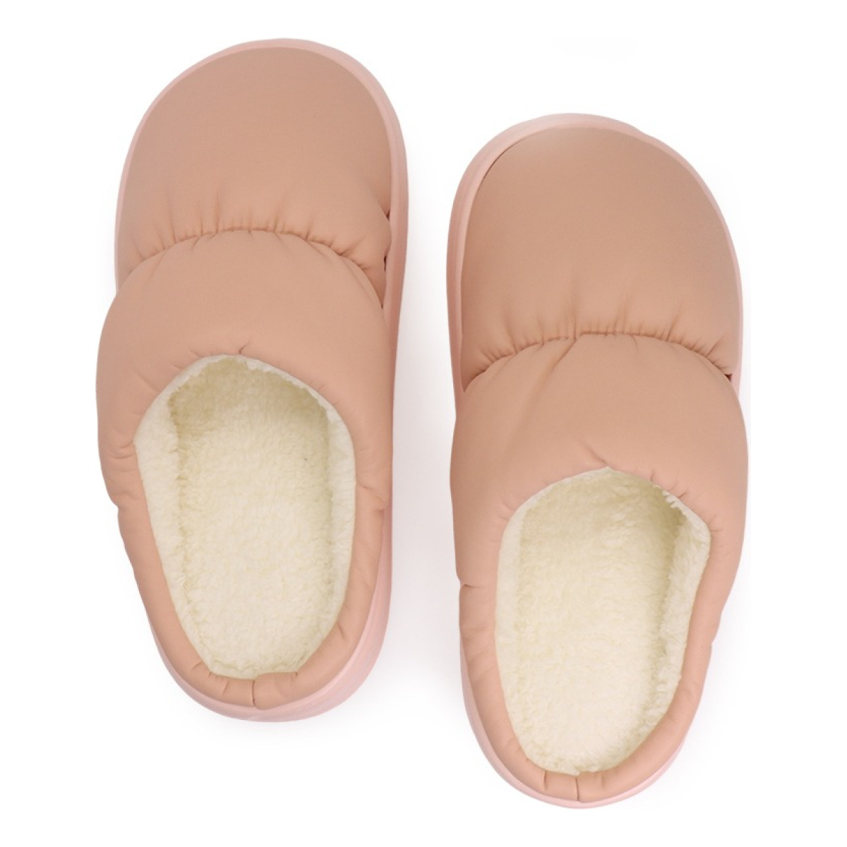 Pantuflas De Adulto Abiertas Puff Calidas Calzado - Imagen 2