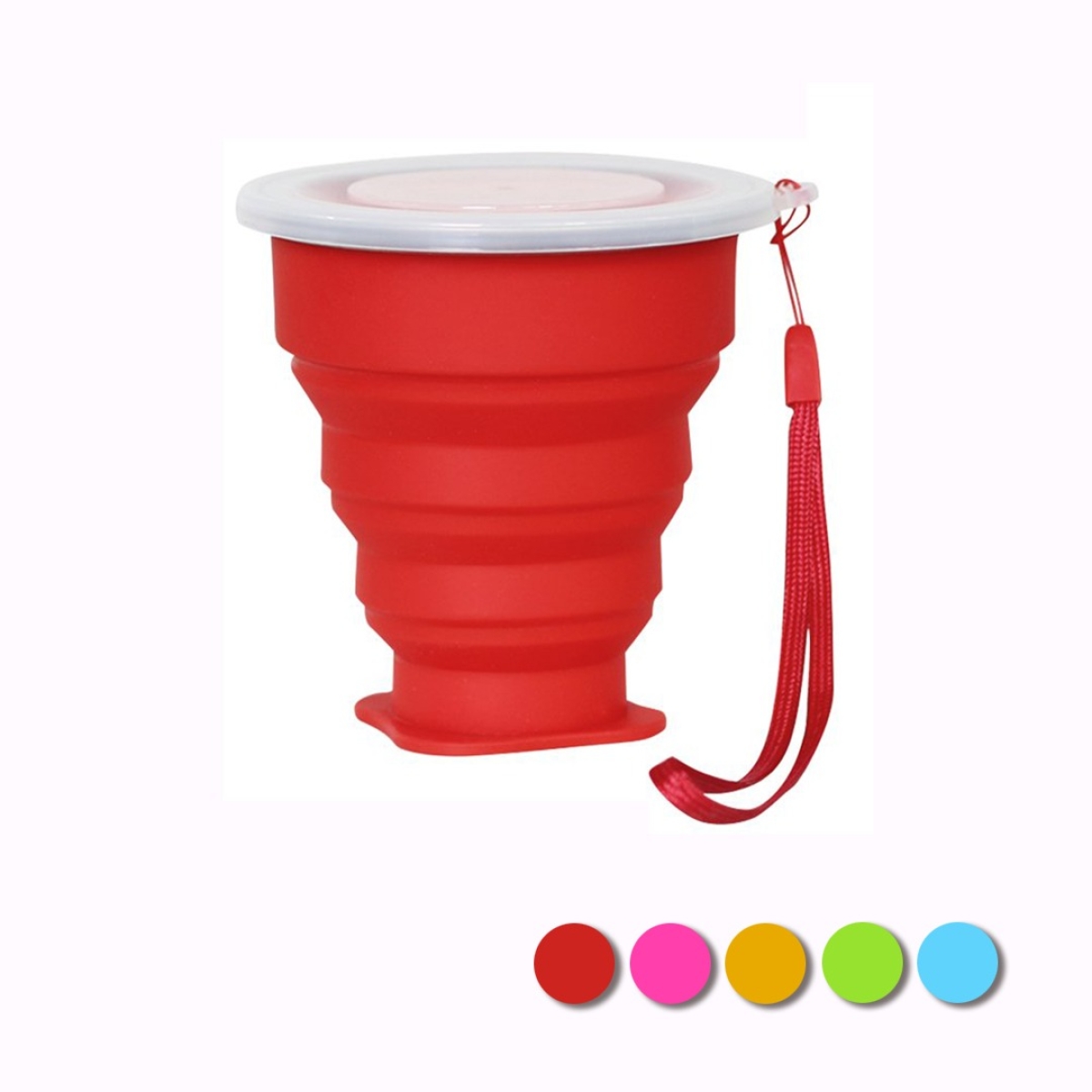 Vaso De Silicona Plegable Con Tapa Libre Bpa - Imagen 21