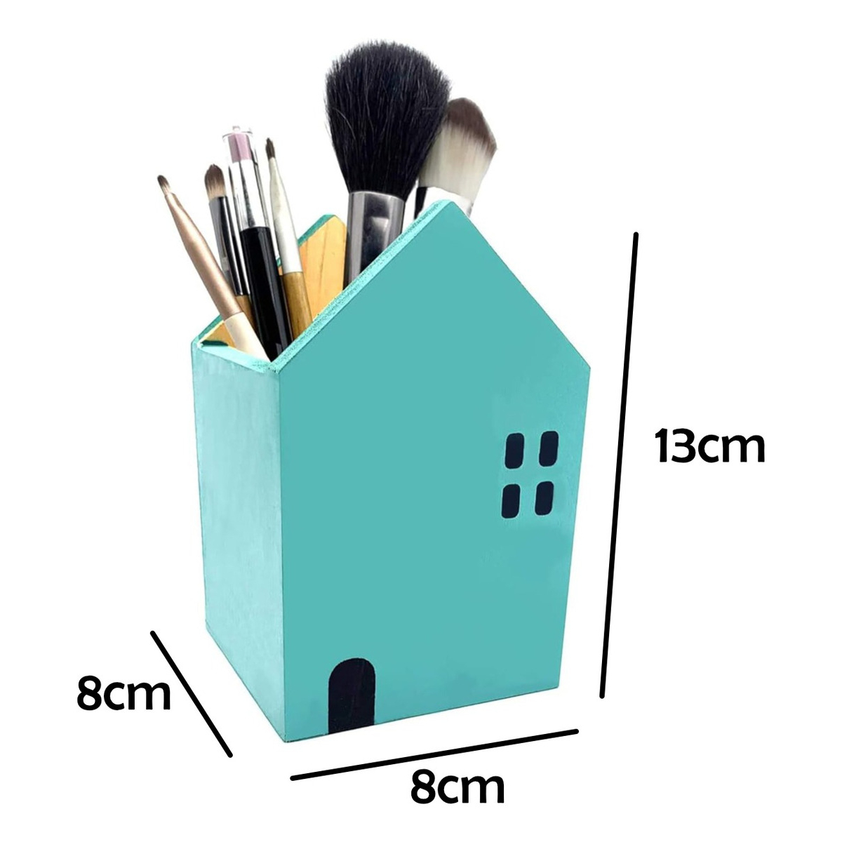 Portalapices Organizador De Madera Para Escritorio Casitas - Imagen 11