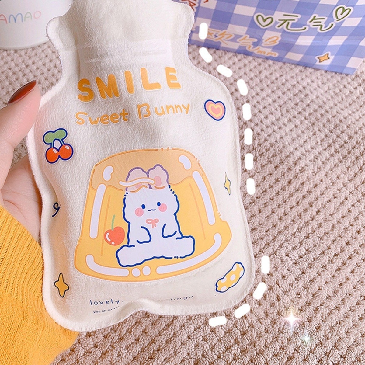 Calienta Manos Mini Bolsa Agua Caliente Diseños Kawaii - Imagen 18