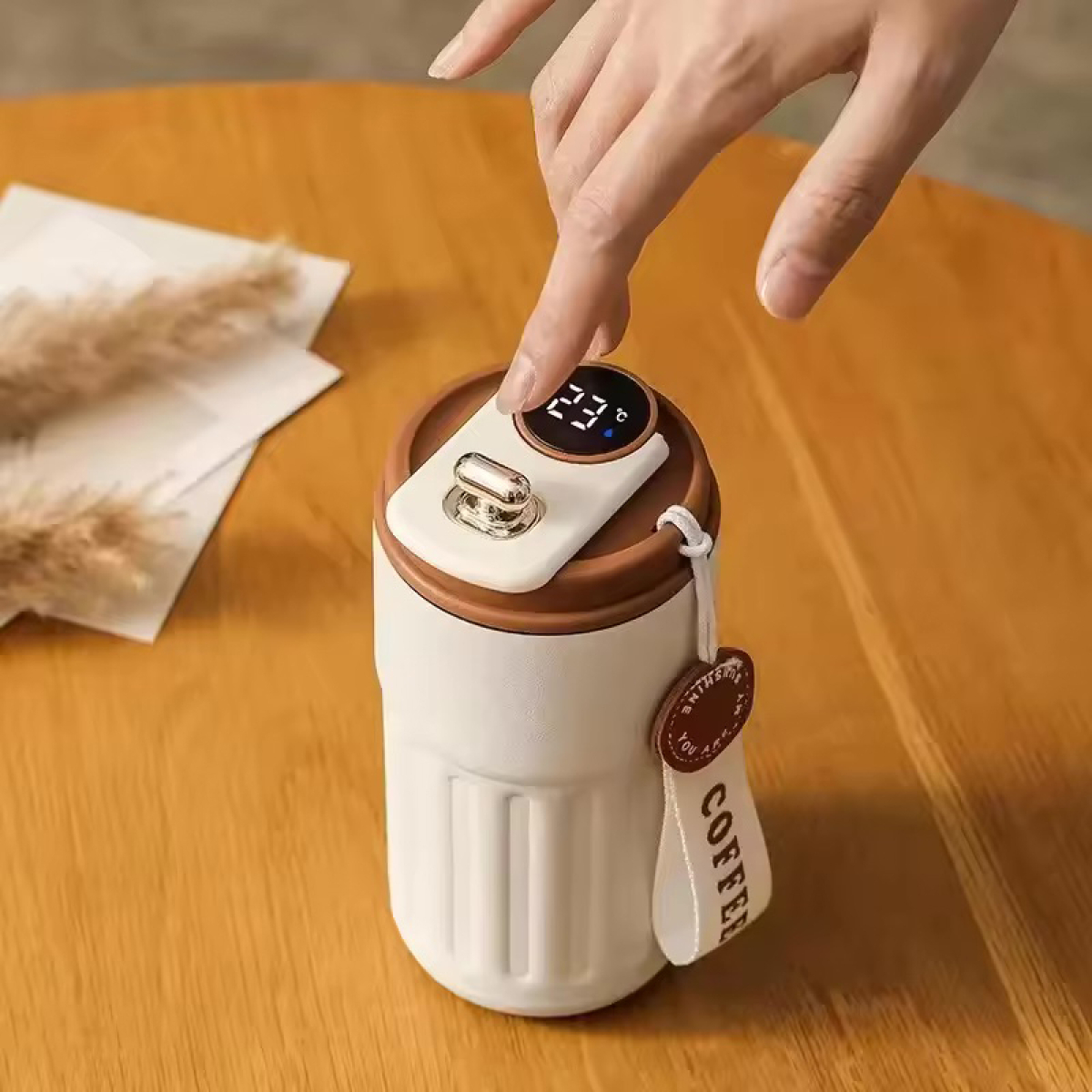 Termo Vaso Smart Café Térmico Mug 400ml Digital Temperatura - Imagen 10