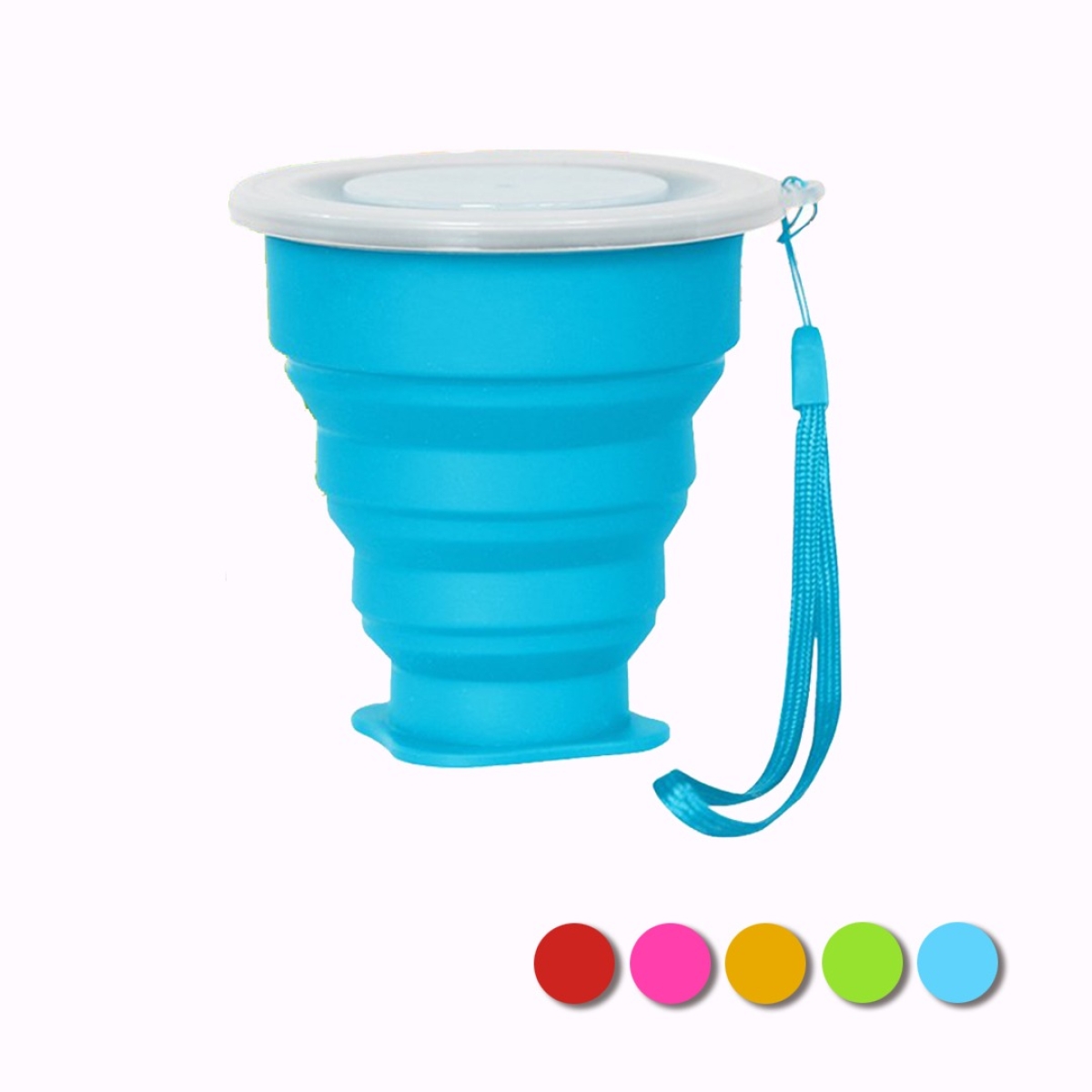 Vaso De Silicona Plegable Con Tapa Libre Bpa - Imagen 18
