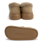 Pantufla Calzado De Abrigo De Corderito Suela Alta Dama - Imagen 10