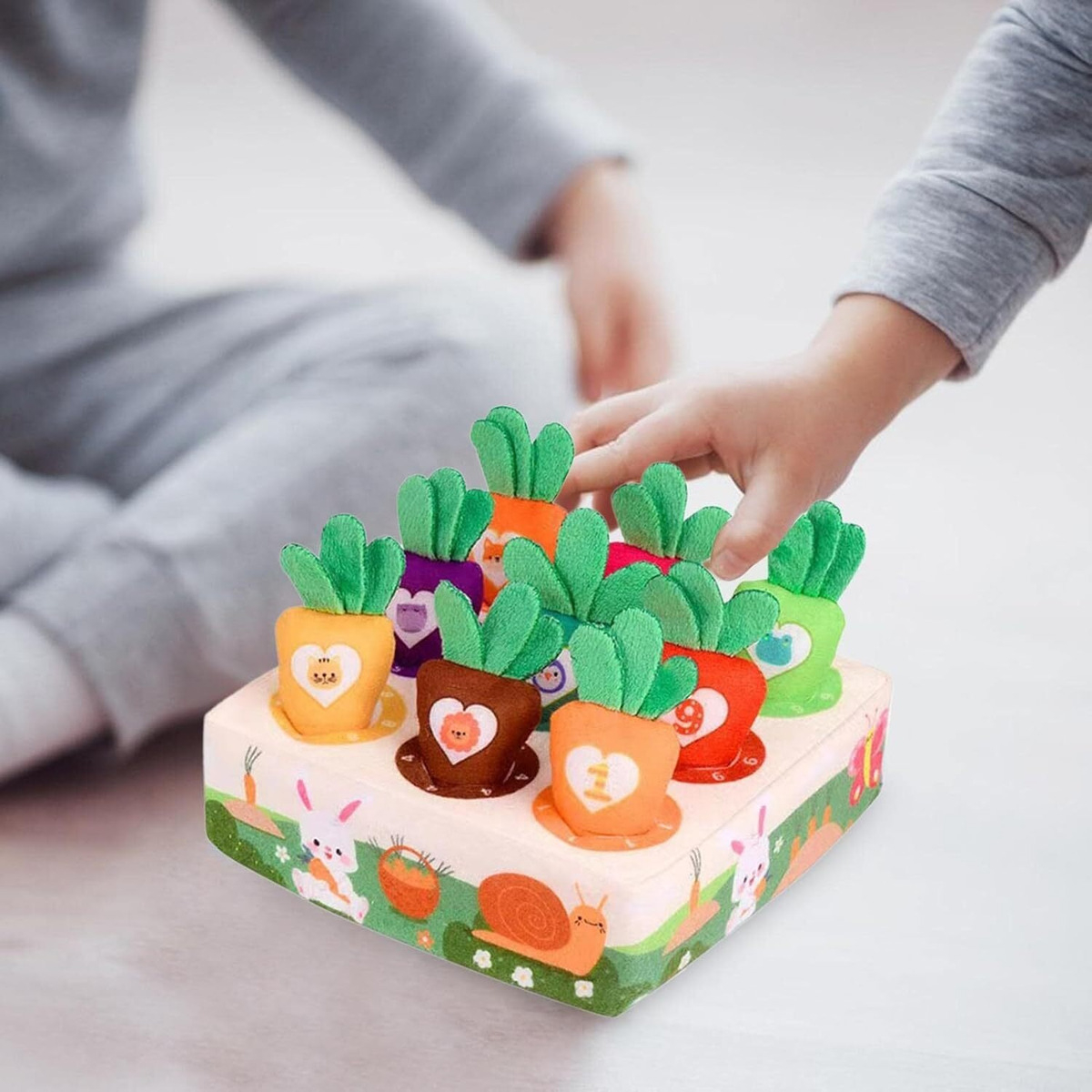Juguete Sensorial De Encastre Montessori Zanahoria Bebes - Imagen 6