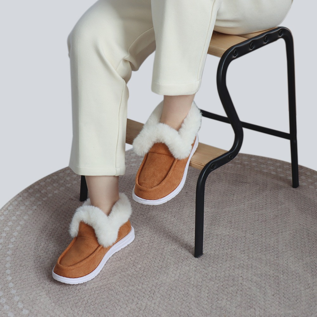Bota Botita Baja Abrigadas Delgadas Calzado Invierno Mujer - Imagen 7