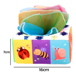 Juguete Caja De Pañuelos Sensoriales Para Bebe Colores - Imagen 6
