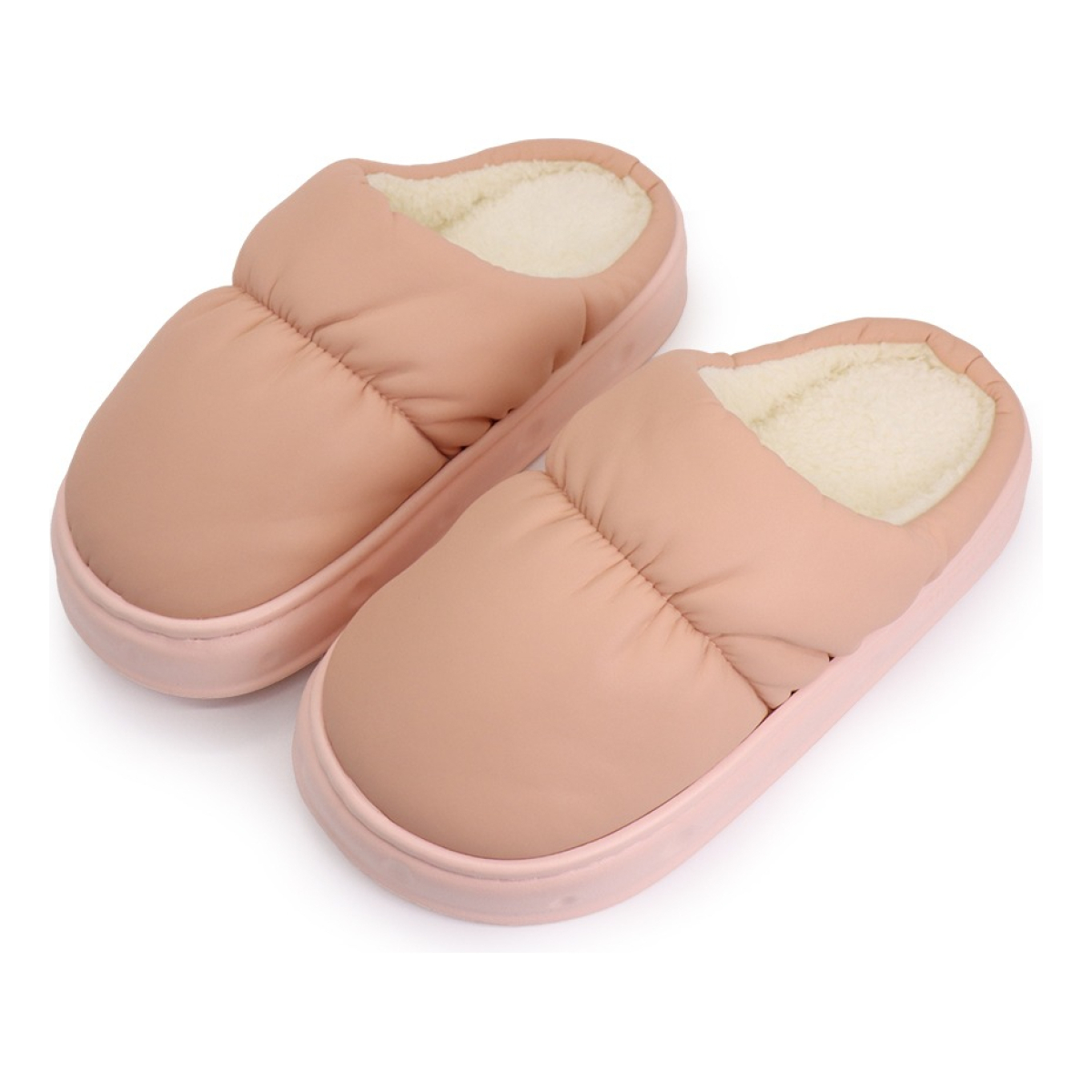 Pantuflas De Adulto Abiertas Puff Calidas Calzado - Imagen 9