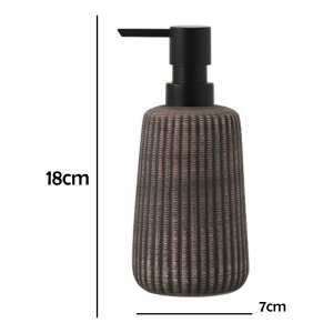 Dispensador De Jabón Cerámica A Rayas Texturizado Para Baño, foto 5