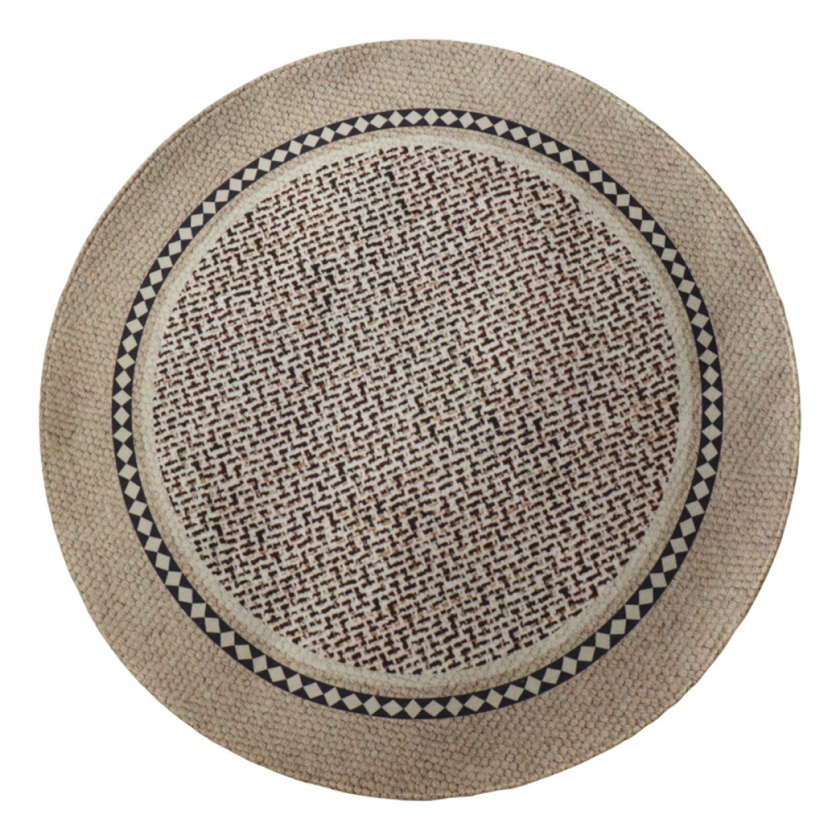 Alfombra Circular De Interior Living 100cm Decoración - Imagen 1