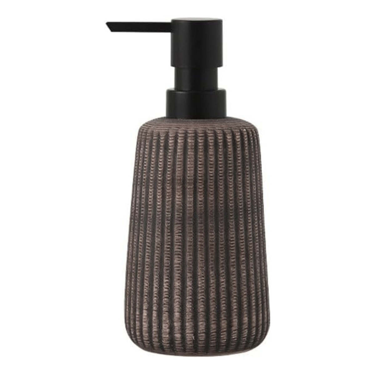 Dispensador De Jabón Cerámica A Rayas Texturizado Para Baño - Imagen 1