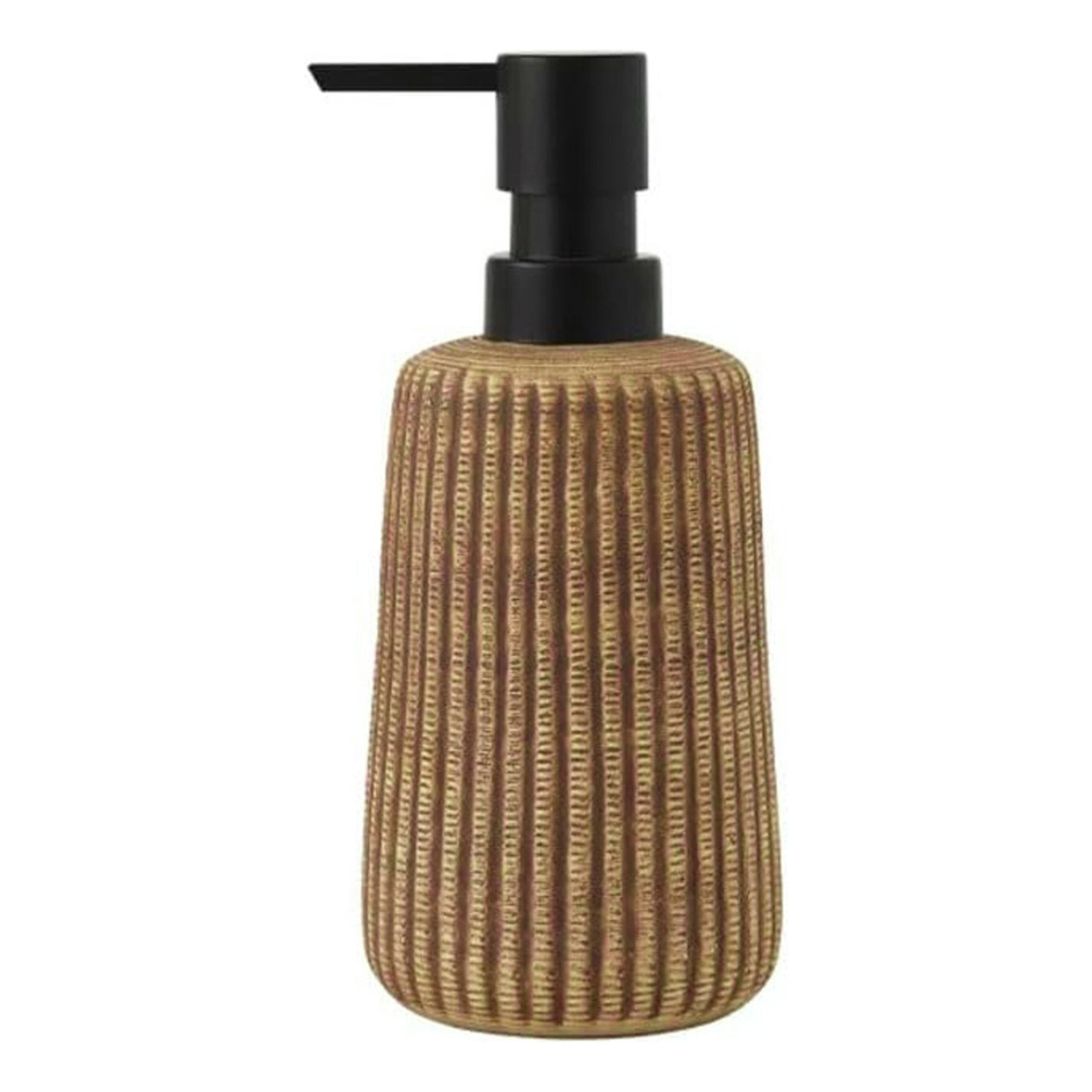 Dispensador De Jabón Cerámica A Rayas Texturizado Para Baño - Imagen 6