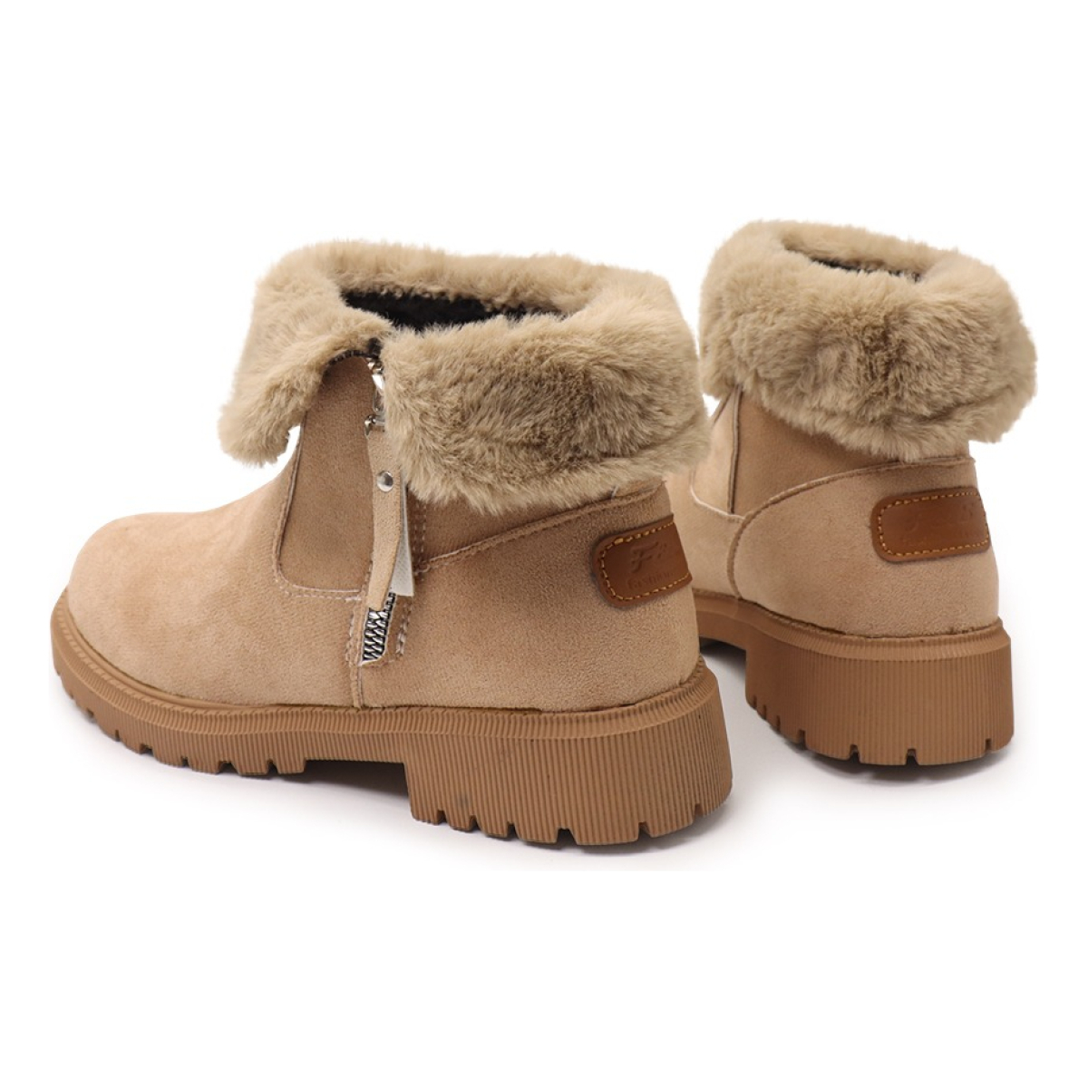 Botas Peludas De Dama Abrigadas Con Forro Corderito - Imagen 4