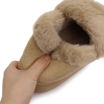 Pantufla Calzado De Abrigo De Corderito Suela Alta Dama - Imagen 3