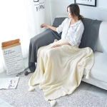 Manta De Lana Con Borlas Throw Blanket Sofa 110x150cm - Imagen 2