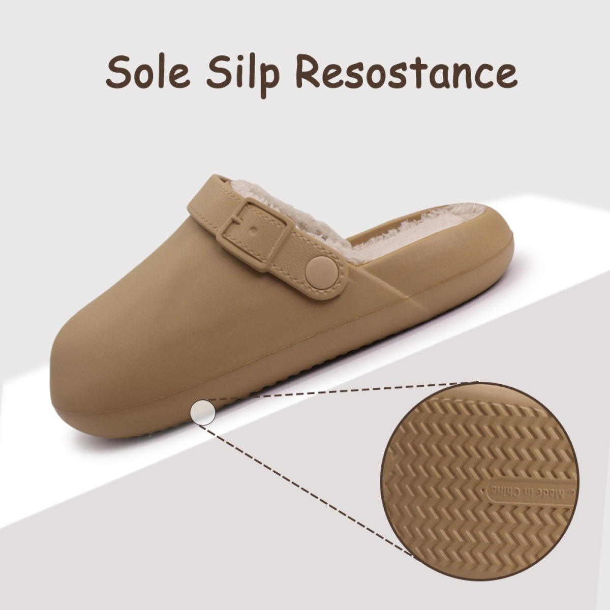 Zapato Sueco Abierto Corderito Abrigado Para Dama - Imagen 3