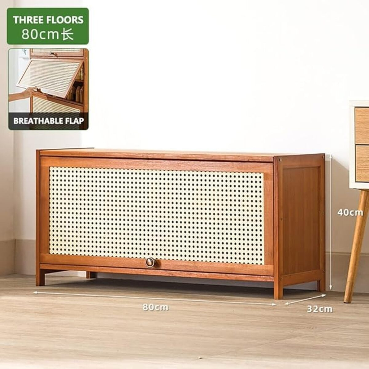 Mueble Rack Para Tv Living De Madera Con Cajon Retro - Imagen 2