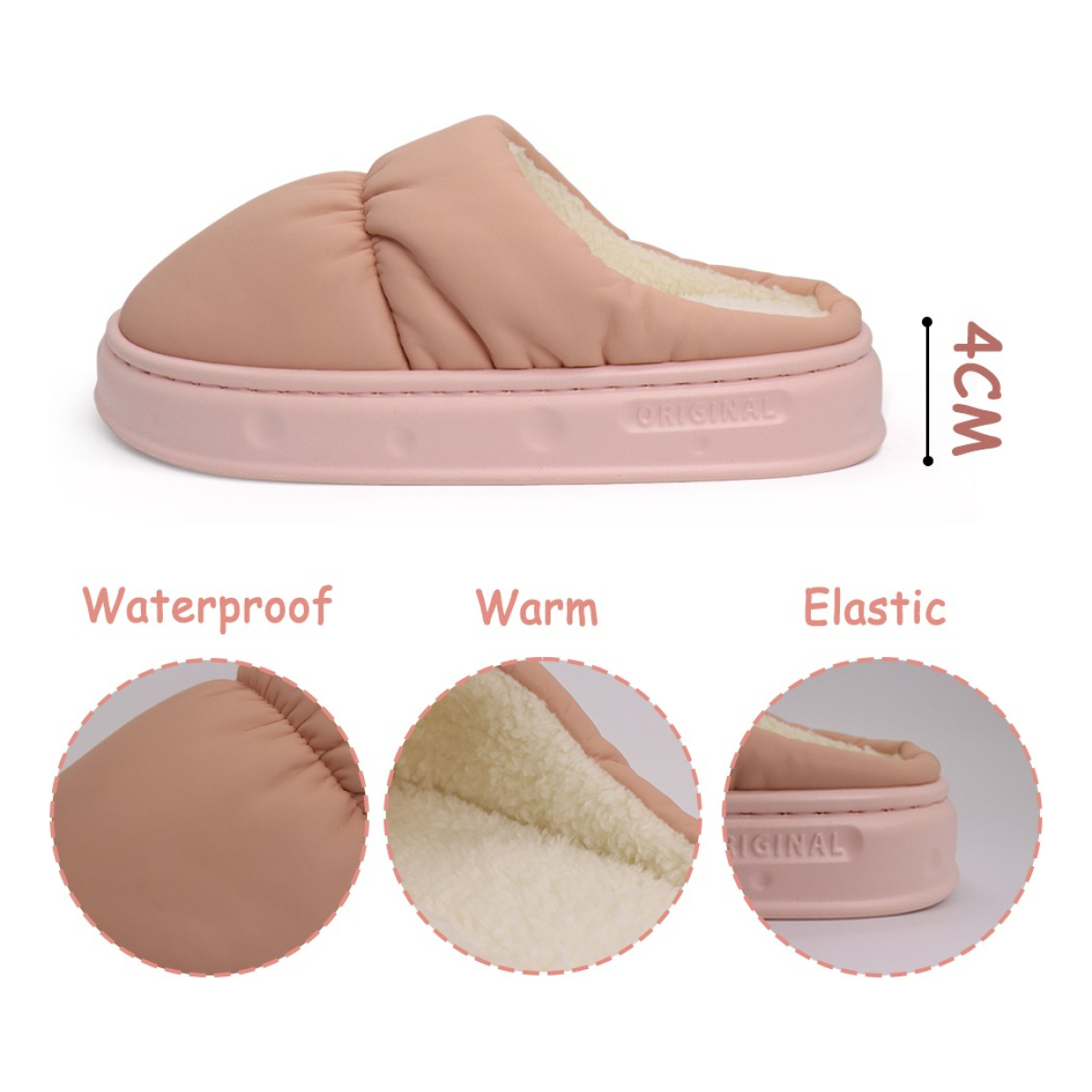 Pantuflas De Adulto Abiertas Puff Calidas Calzado - Imagen 13
