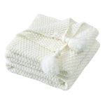 Manta De Lana Con Borlas Throw Blanket Sofa 130x170cm