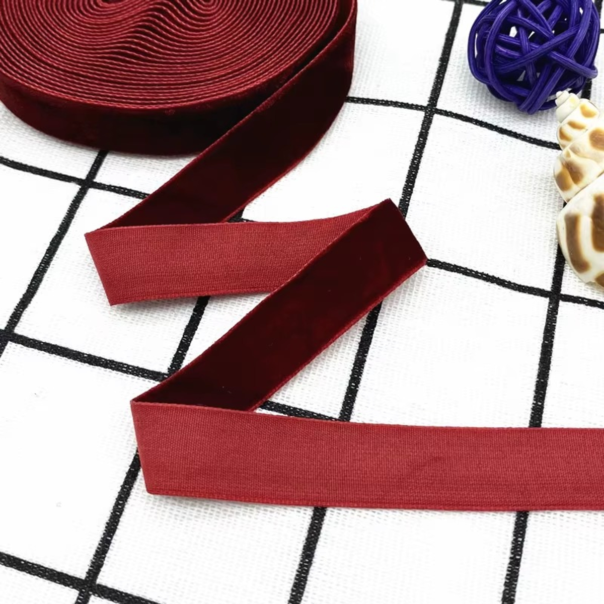 Rollo Cinta De Terciopelo De 38mm Decoración Regalos Ribete - Imagen 8