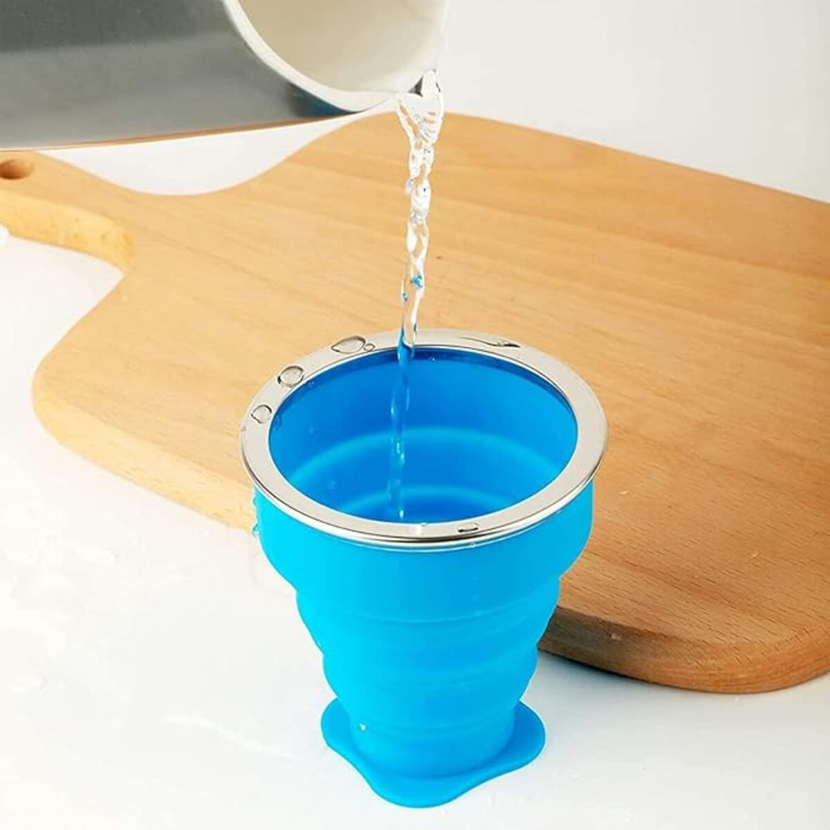 Vaso De Silicona Plegable Con Tapa Libre Bpa - Imagen 42