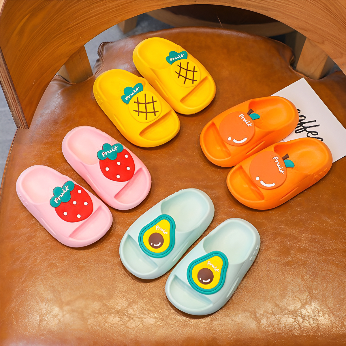 Chancletas Ojotas Infantiles Diseño Frutas Antideslizantes - Imagen 9