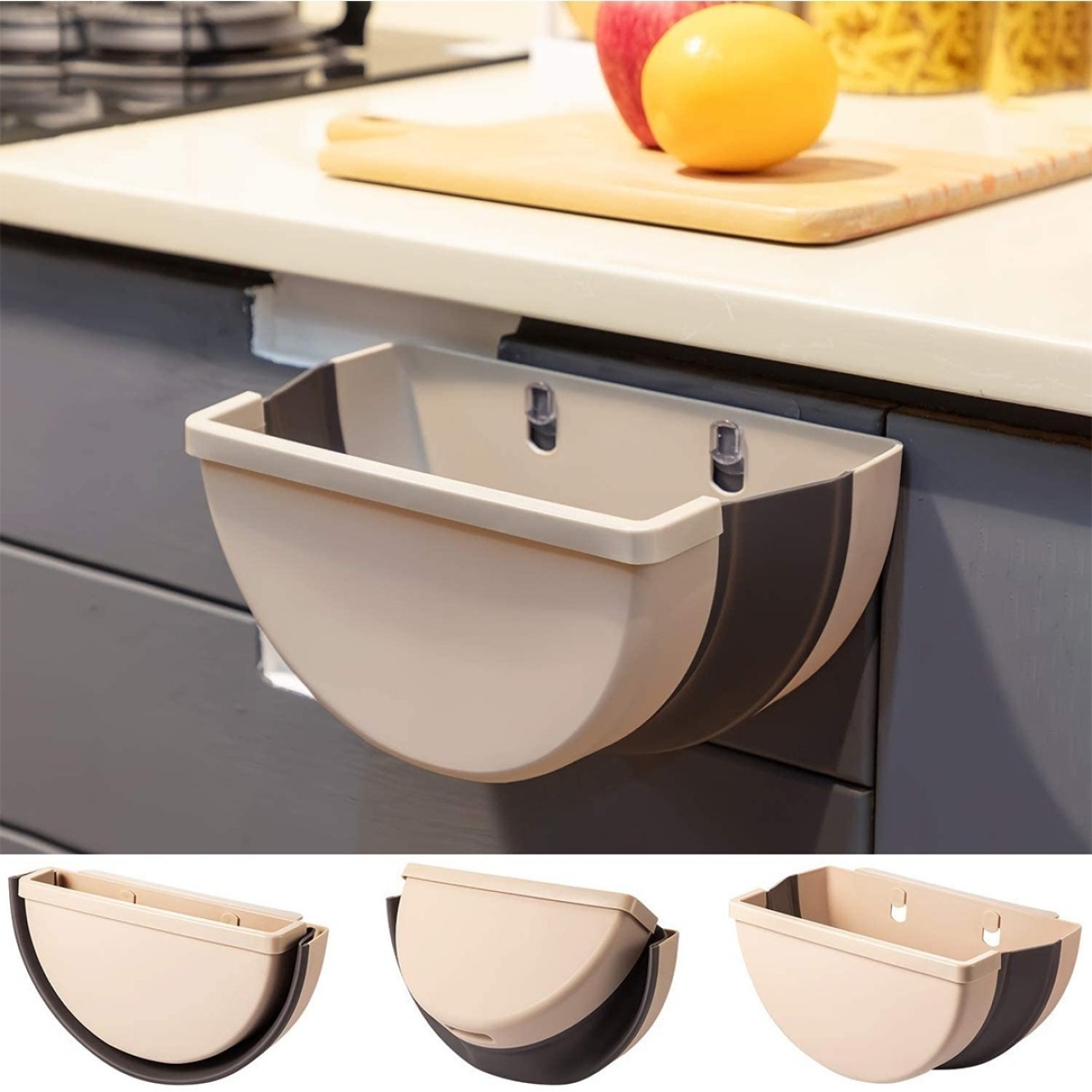 Papelera Plegable Cesto De Basura Colgante - Imagen 3
