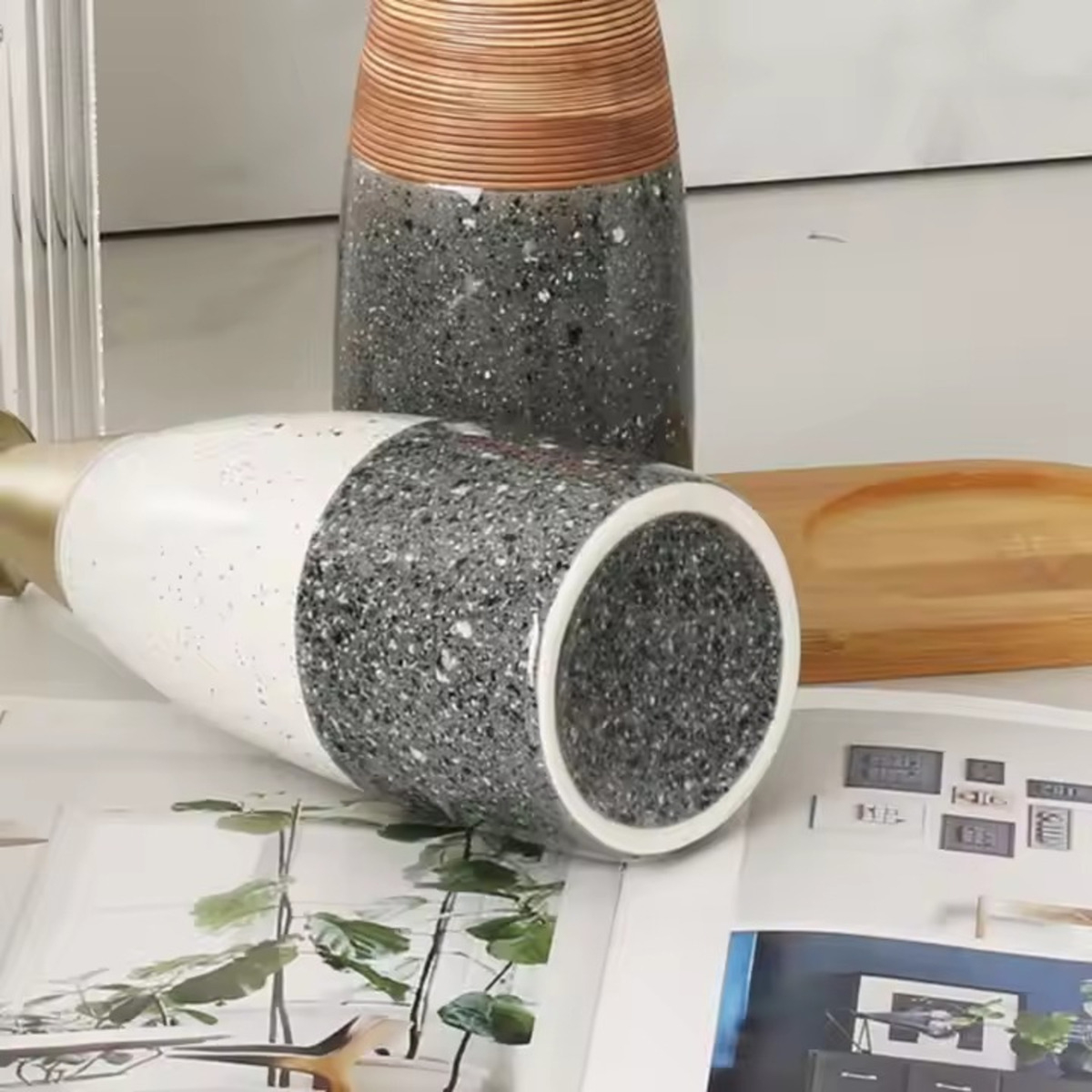 Dispensador Doble Diseño Cerámica De Jabón Líquido Para Baño - Imagen 6