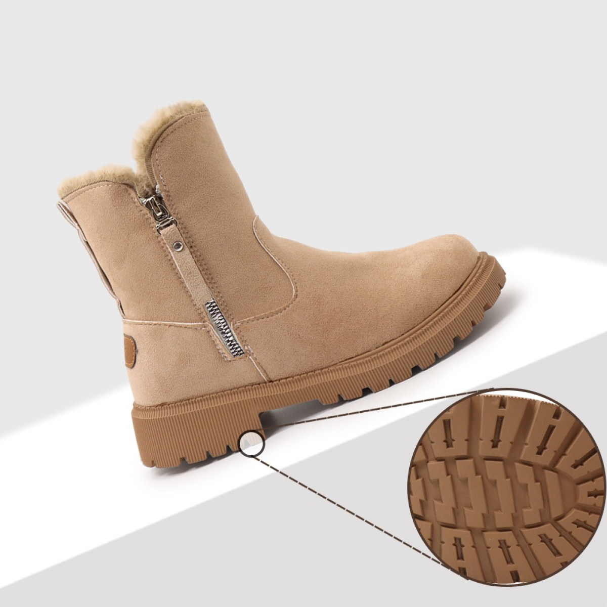 Botas Peludas De Dama Abrigadas Con Forro Corderito - Imagen 12
