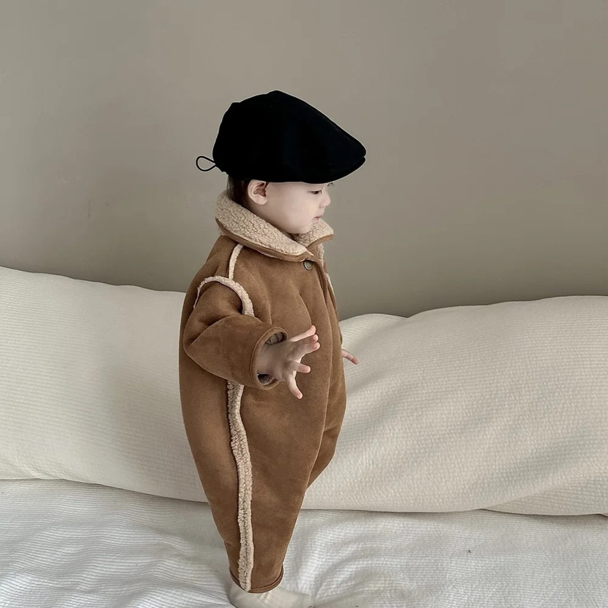 Ropa Body Abrigado Para Bebe Corderito Infantil Abrigo - Imagen 5