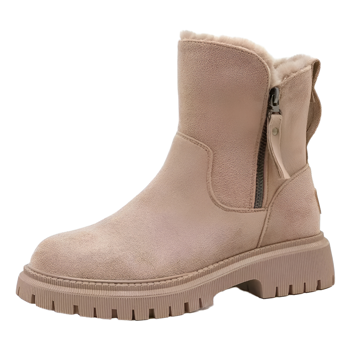 Botas Peludas De Dama Abrigadas Con Forro Corderito - Imagen 1