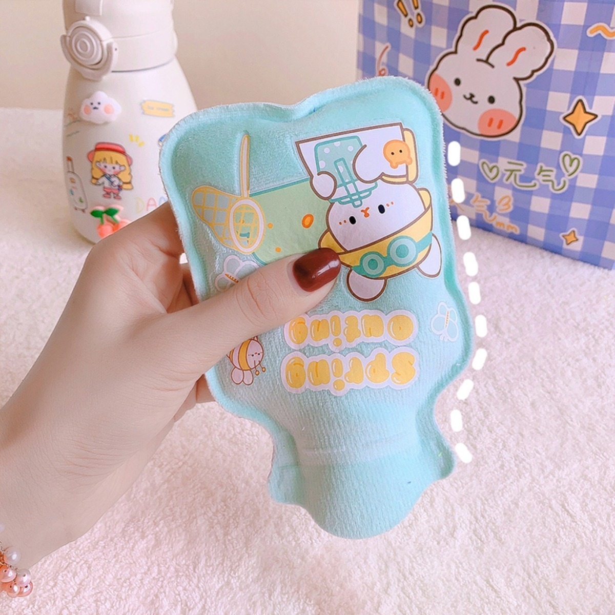 Calienta Manos Mini Bolsa Agua Caliente Diseños Kawaii - Imagen 17
