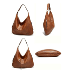 Bolso Cartera De Hombro Para Mujer Cuero Pu Gran Capacidad - Imagen 3
