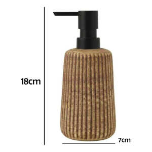Dispensador De Jabón Cerámica A Rayas Texturizado Para Baño, foto 10