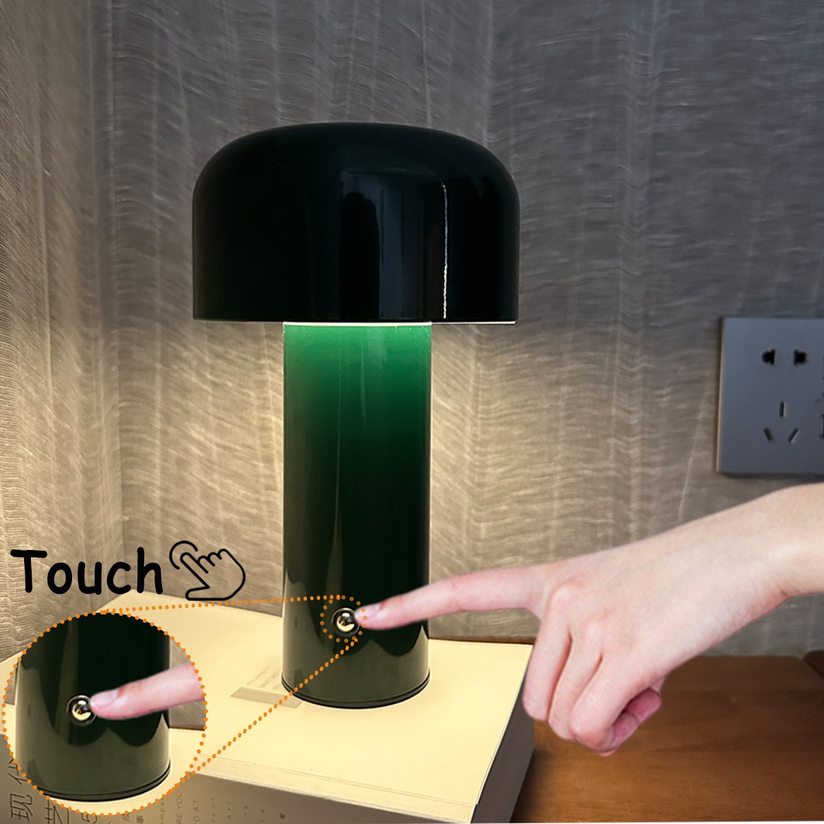 Lampara De Mesa Táctil Tipo Hongo Inalambrica Recargable - Imagen 15