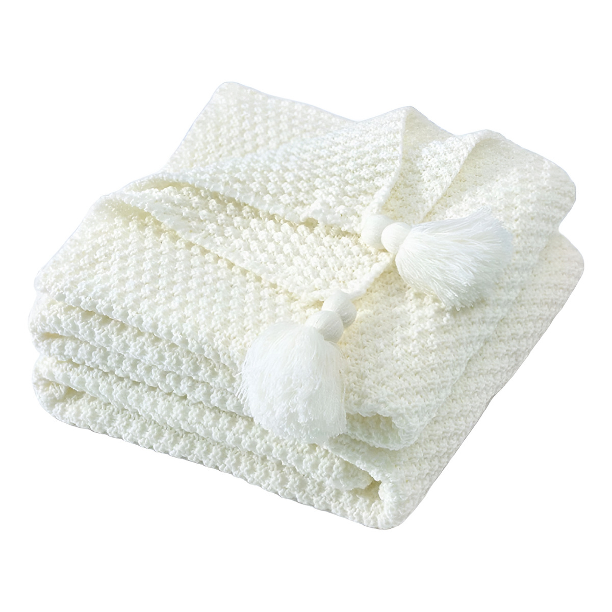 Manta Suave Liviana Decorativa Para Living Borlas 70x100 - Imagen 1