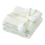 Manta Suave Liviana Decorativa Para Living Borlas 70x100
