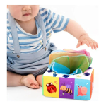 Juguete Caja De Pañuelos Sensoriales Para Bebe Colores - Imagen 2