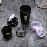Botella Shaker Mezcladora Vaso Deportivo Porta Proteína - Imagen 7
