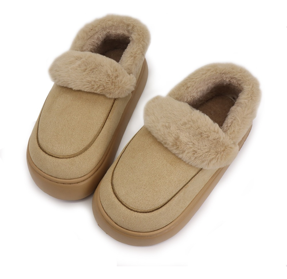 d_932883-mlu83501660310_042025-f.jpg Pantufla Calzado De Abrigo De Corderito Suela Alta Dama - Imagen 1