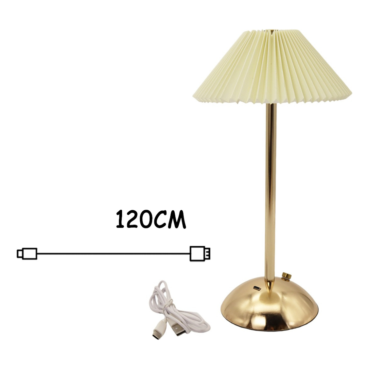 Lámpara Estilo Vintage Mesa Alta Táctil Recargable Portatil - Imagen 9