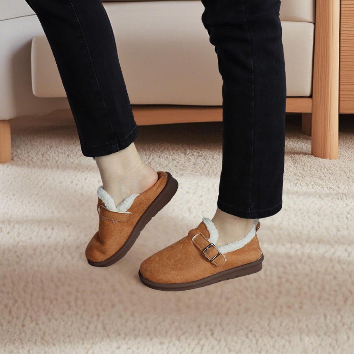 Zapatos Pantufla Abigados Para Dama Con Corderito Calido - Imagen 7