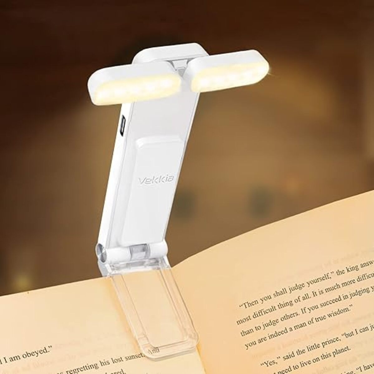 Clip De Luz Led Para Lectura Lampara Recargable Usb - Imagen 2