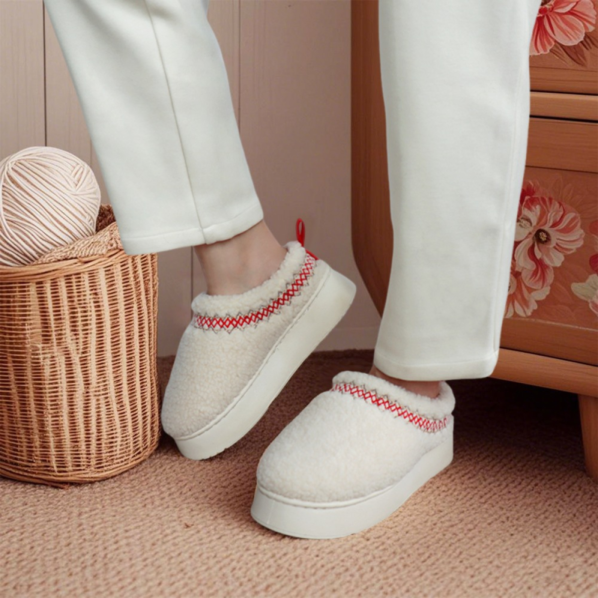 Pantufla Corderito Cerradas Calzado Calidas Para Dama - Imagen 6