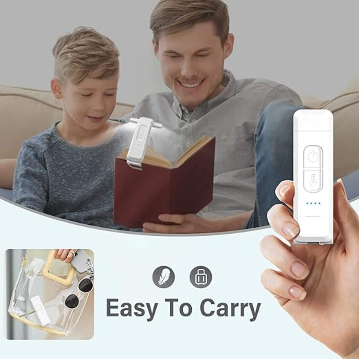 Clip De Luz Led Para Lectura Lampara Recargable Usb - Imagen 12