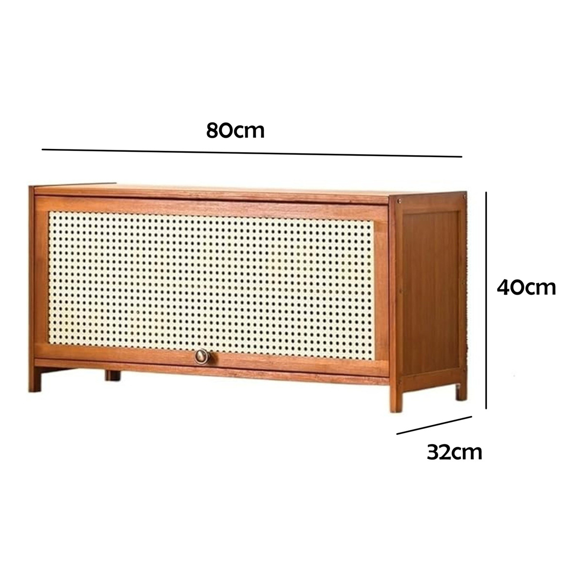 Mueble Rack Para Tv Living De Madera Con Cajon Retro - Imagen 4